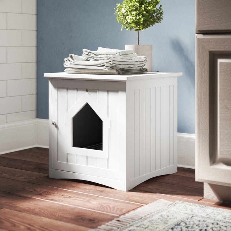 15 Best Cat Products Your Cat Needs to Have (2023) 4 white enclosed stylish kitty litter box