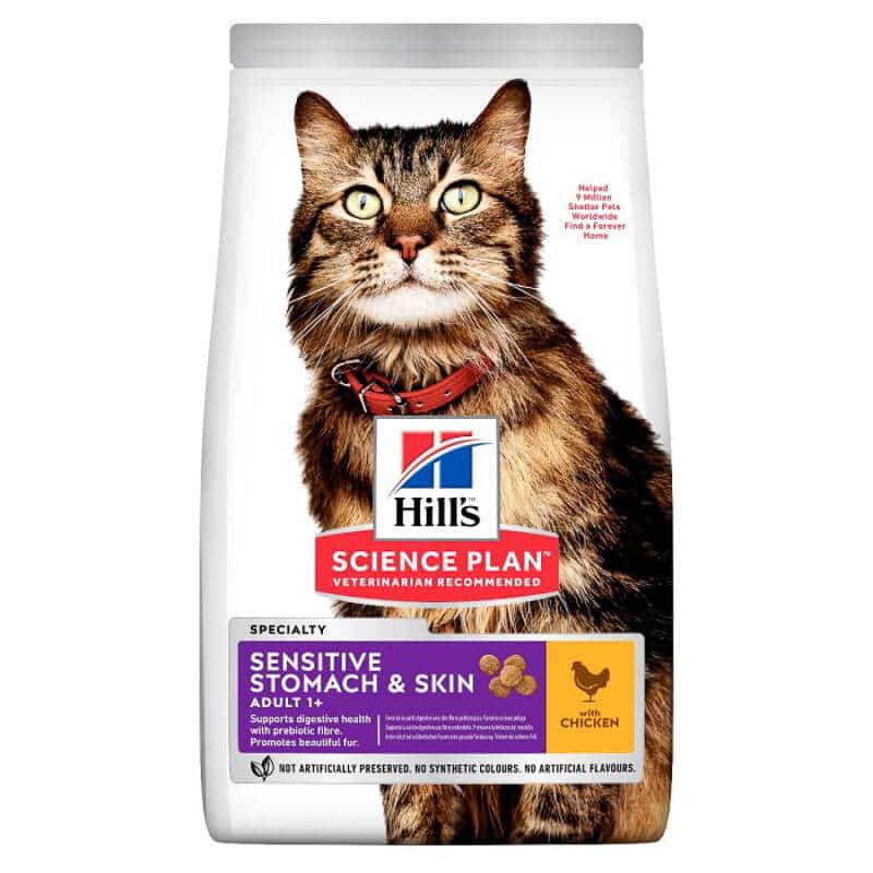 hills science plan cat food sensitive stomach and skin